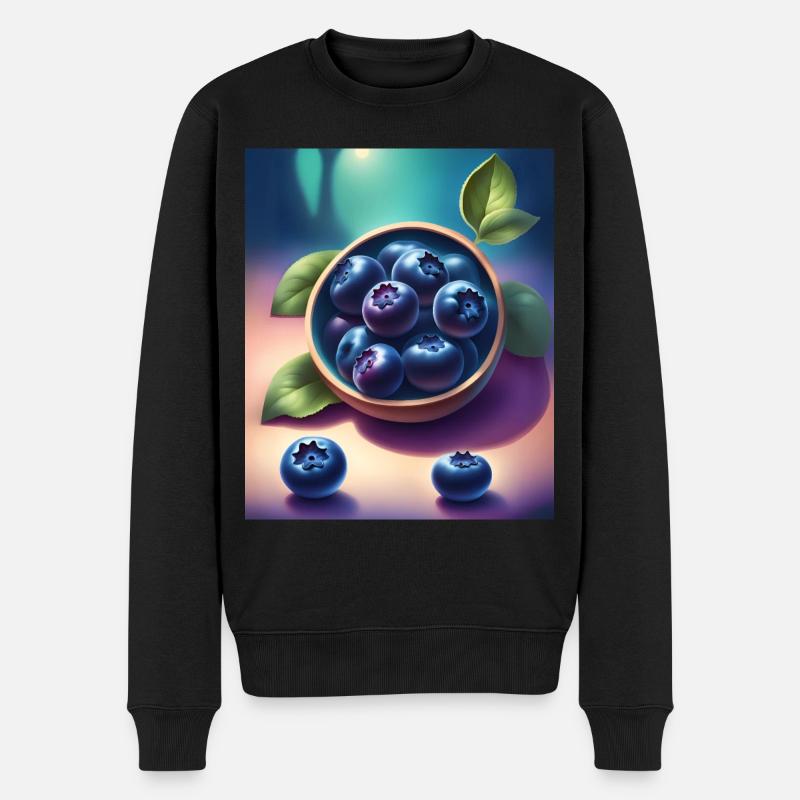 Myrtilles délicieuses - Pull Premium bio Homme - noir