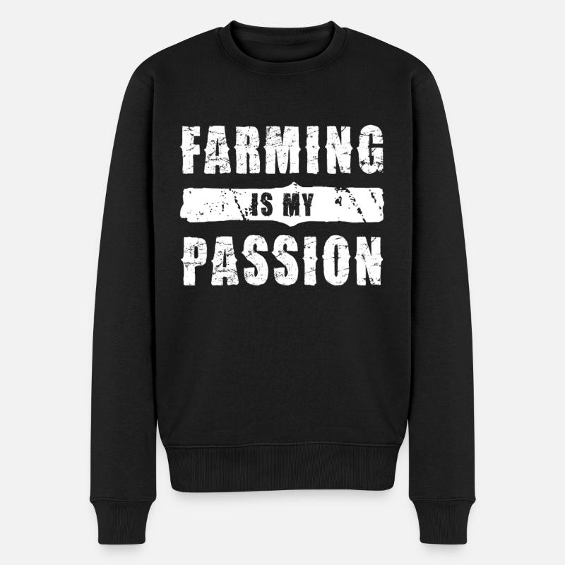 Landwirtschaft Ist Meine Leidenschaft - Männer Premium Bio Pullover - Schwarz