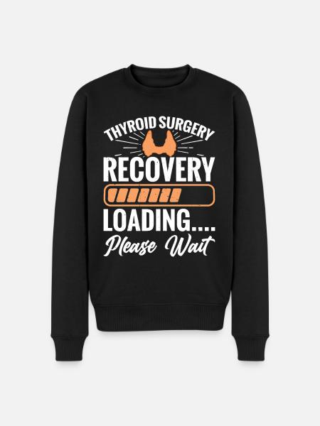 Recovery After Thyroid Surgery Is - Men's Premium Organic Jumper - black