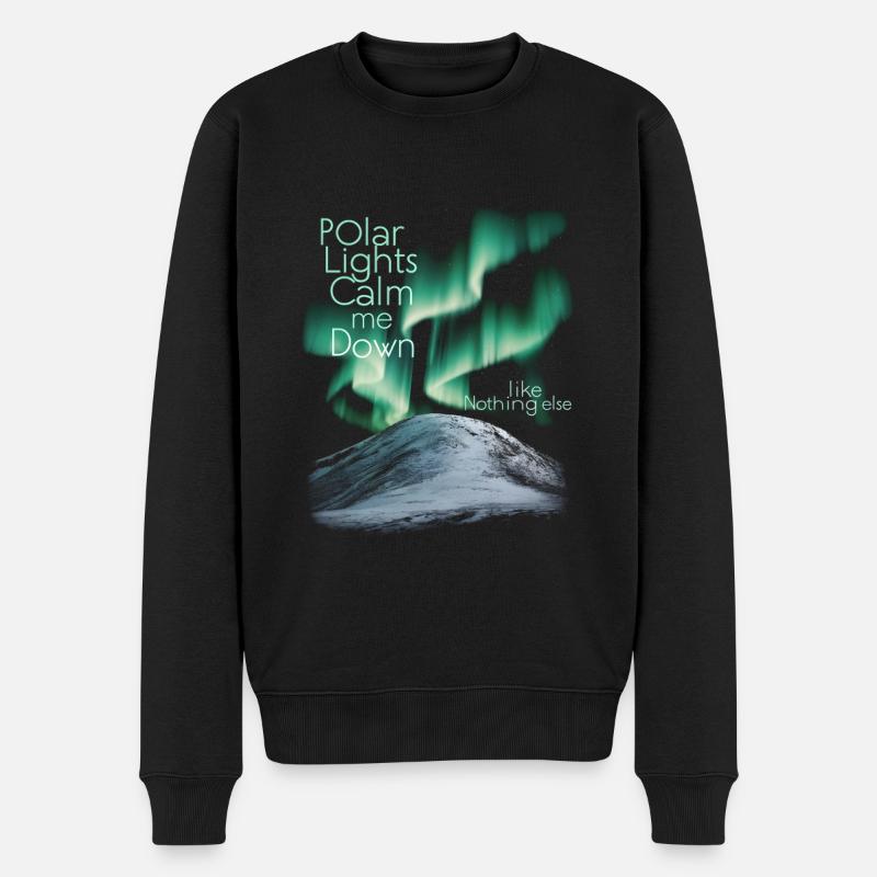 Les aurores polaires me calment comme rien d’autre - Pull Premium bio Homme - noir