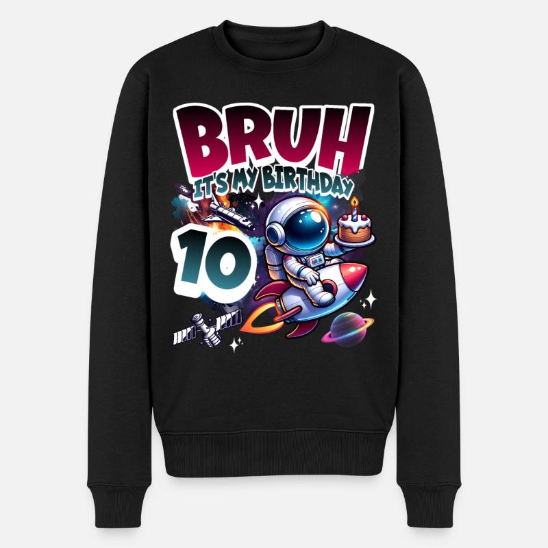 Astronaute 10e anniversaire Espace - Pull Premium bio Homme - noir