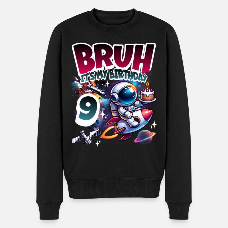 Astronaute 9e anniversaire Espace - Pull Premium bio Homme - noir