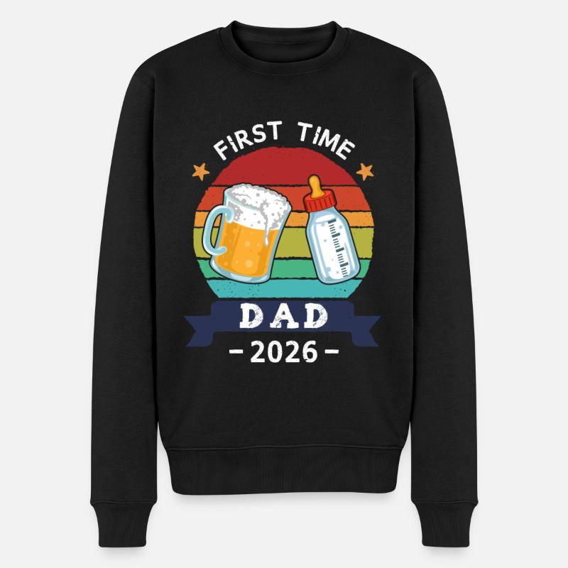 Première fois papa 2026 - Pull Premium bio Homme - noir
