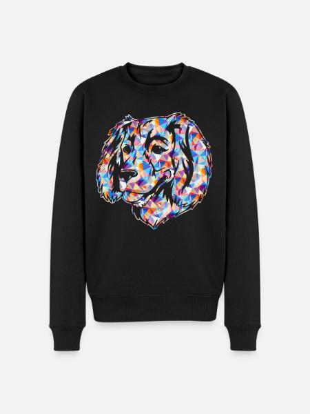 Boykin Spaniel Dog Geometric - Men's Premium Organic Jumper - black