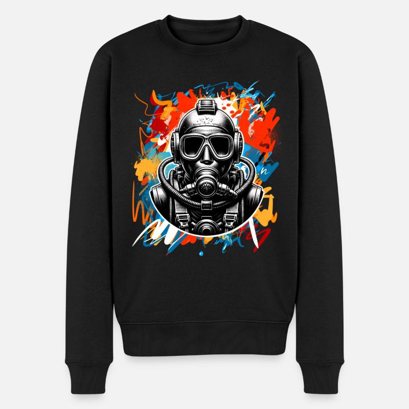 Plongeurs - Pull Premium bio Homme - noir