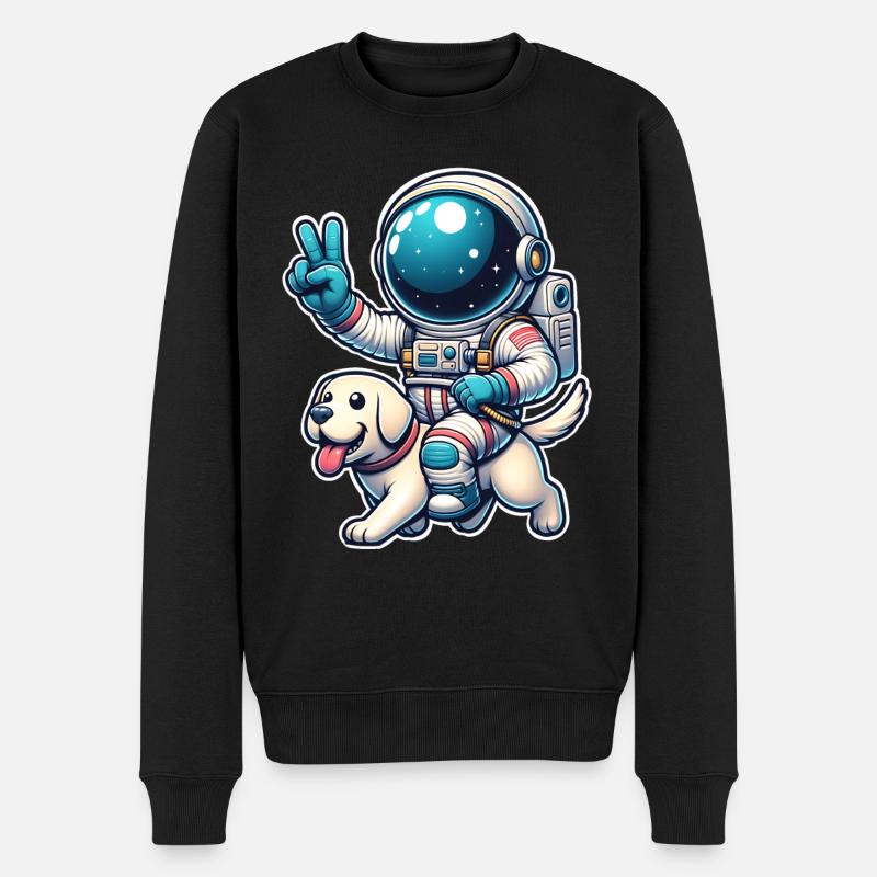 Chien astronaute - Pull Premium bio Homme - noir