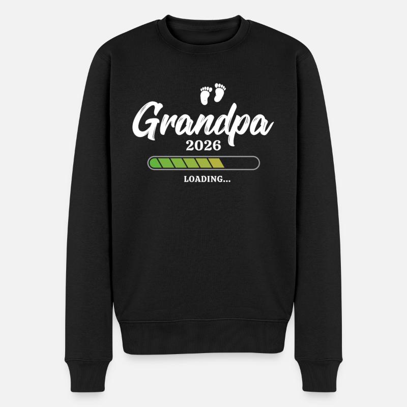 Grandpa Loading 2026 - Männer Premium Bio Pullover - Schwarz