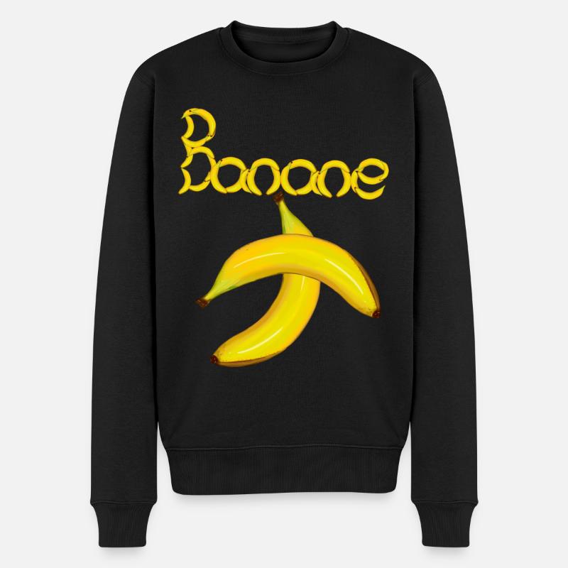 Banane Fruit de la banane - Pull Premium bio Homme - noir