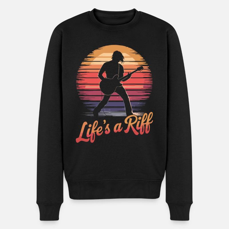 Guitariste : Life’s A Riff Art - Pull Premium bio Homme - noir