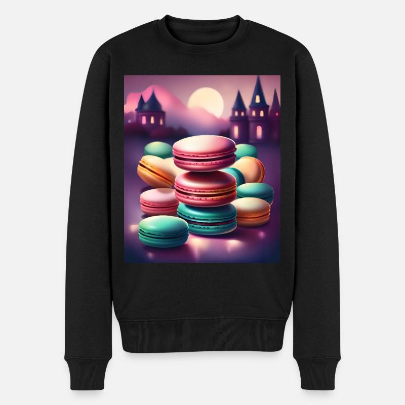 Superbes macarons à la meringue - Pull Premium bio Homme - noir