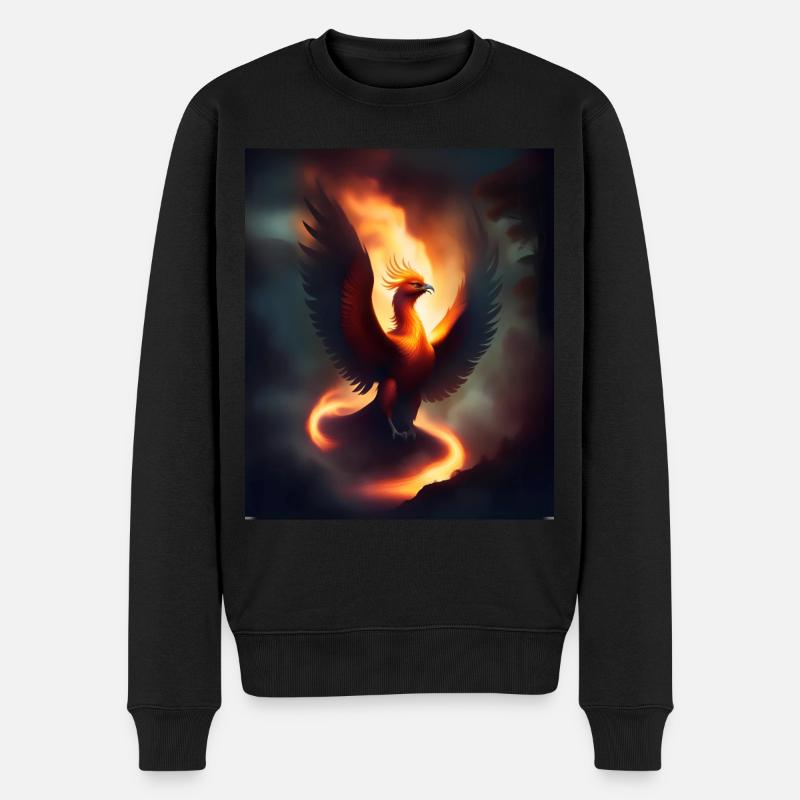 episk eld fenix - Ekologisk premiumtröja herr - svart