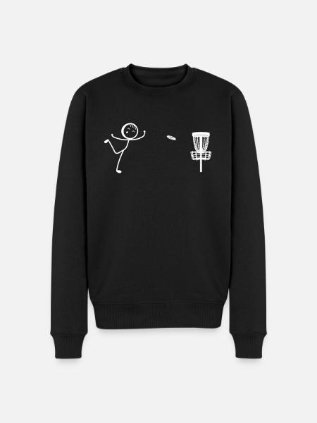 Disc Golf Stick Figur - Disc Golf Sjov Disc G - Økologisk premium-sweatshirt til mænd - sort