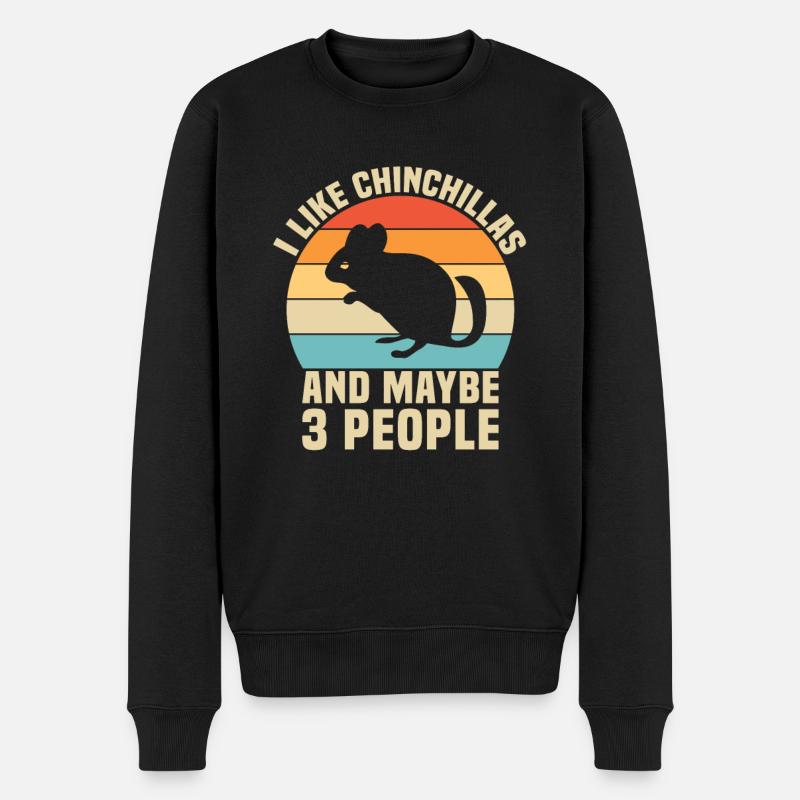 Chinchilla - Männer Premium Bio Pullover - Schwarz