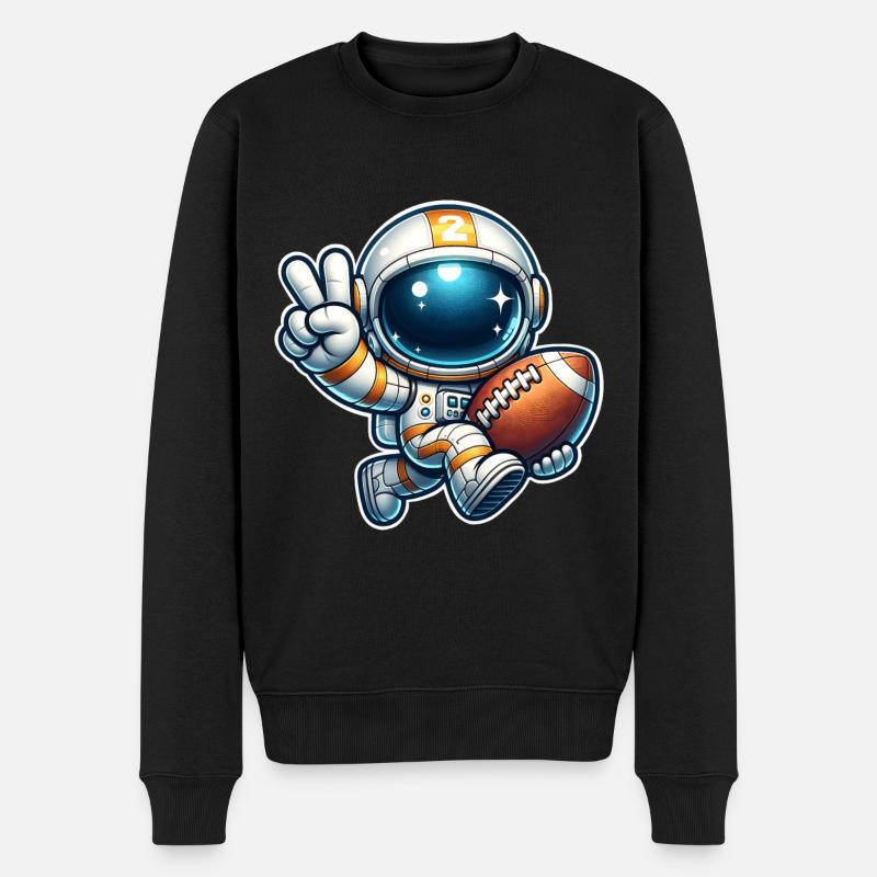 Astronaute de football - Pull Premium bio Homme - noir