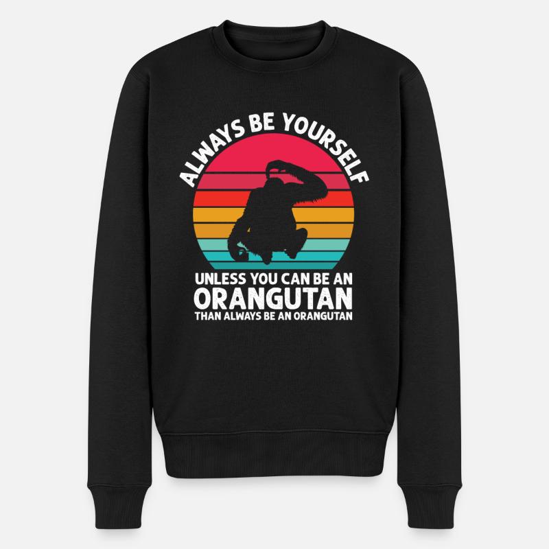 Orang-outan - Pull Premium bio Homme - noir