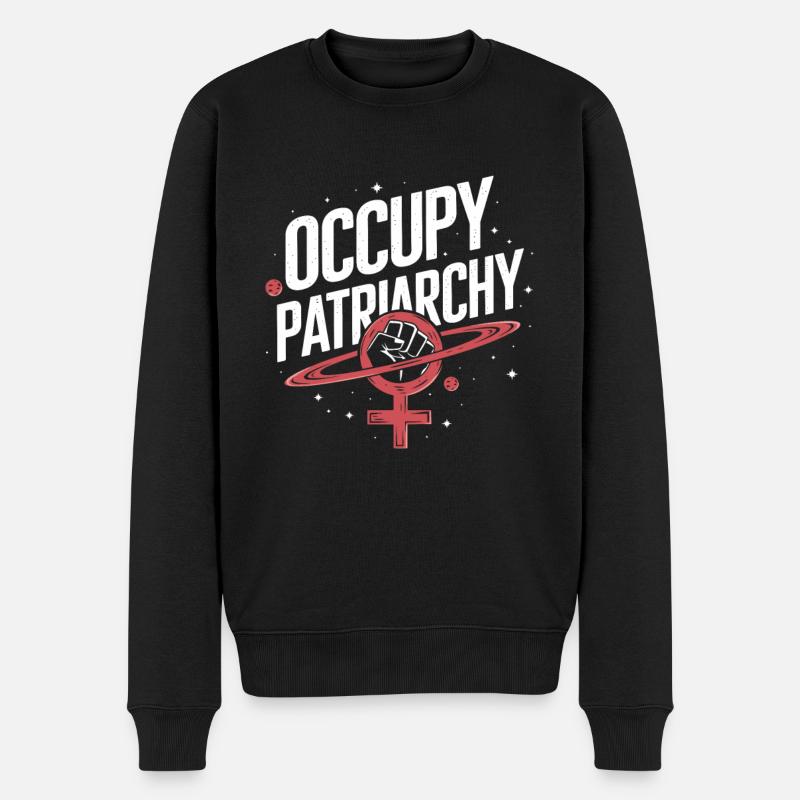 Occupy Patriarchy Feminist Empowerment - Männer Premium Bio Pullover - Schwarz