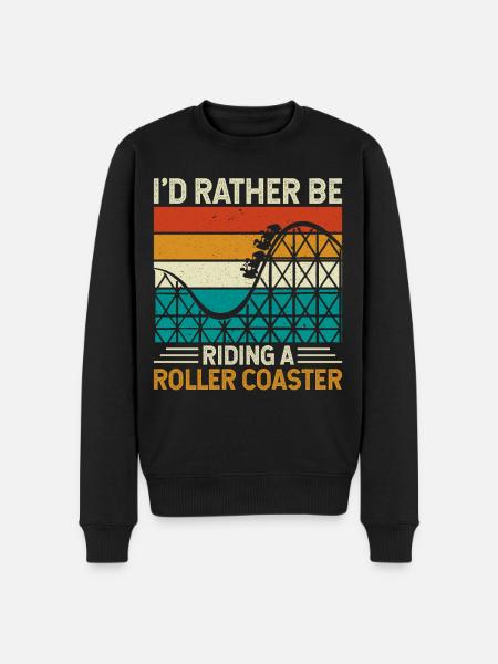 Roller Coaster Theme Park - Men's Premium Organic Jumper - black