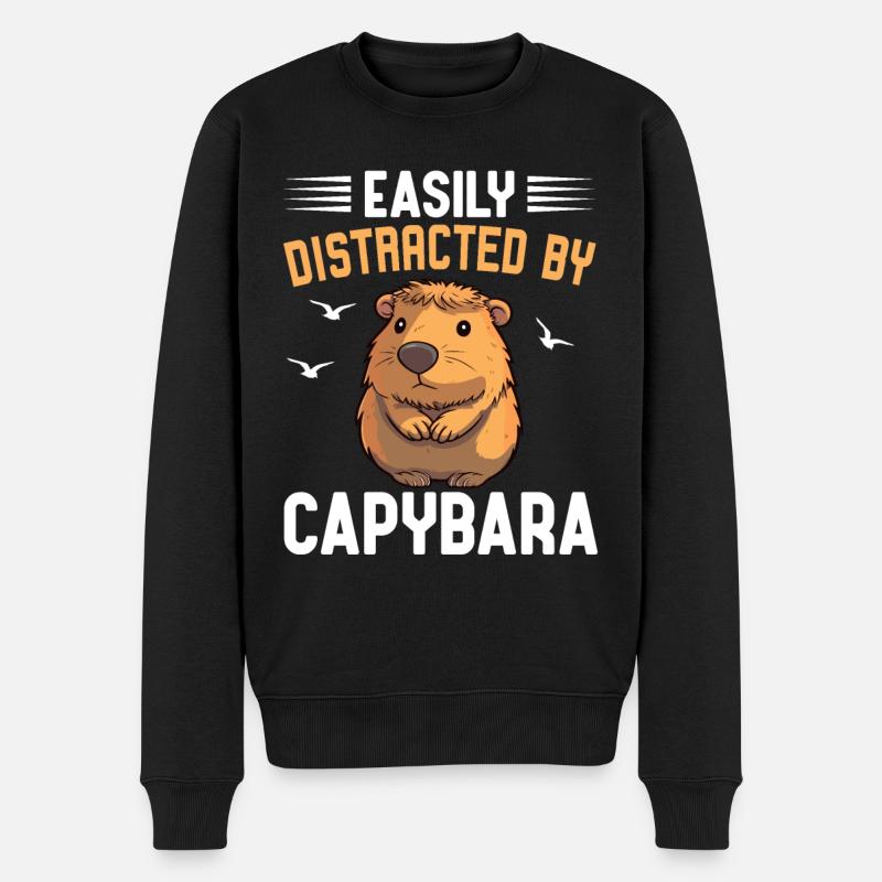 capybara - Pull Premium bio Homme - noir