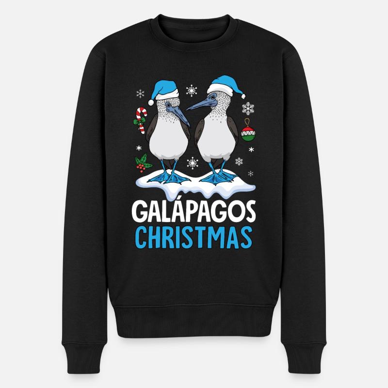 Galapagos Christmas - Männer Premium Bio Pullover - Schwarz