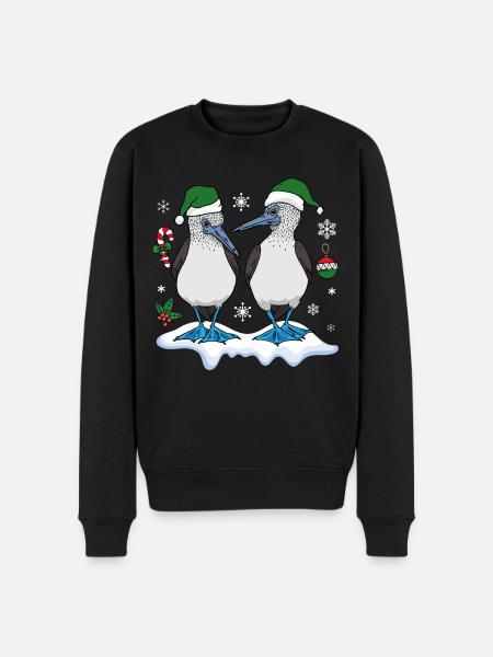Blue-footed boobies seabirds Christmas - Men's Premium Organic Jumper - black