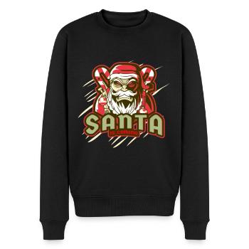 Evil Santa Christmas - Men's Premium Organic Jumper - black - Front - Nico (187cm)