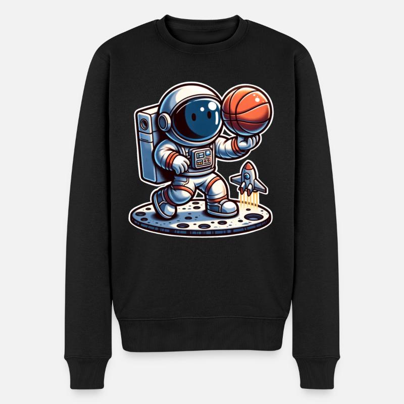 Astronaute de basket-ball - Pull Premium bio Homme - noir