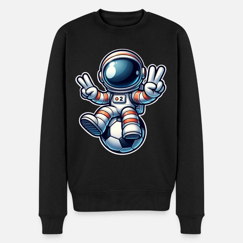 Astronaute de football - Pull Premium bio Homme - noir