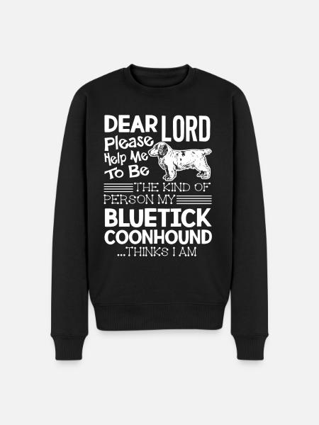 Bluetick Coonhound Please Help Me - Men's Premium Organic Jumper - black