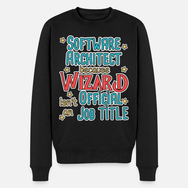 Software Architect Wizard Software Architektur - Männer Premium Bio Pullover - Schwarz