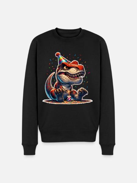 Dinosaur Birthday Dino T Rex - Men's Premium Organic Jumper - black