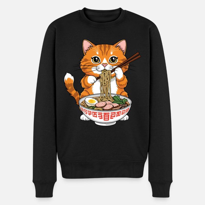 Ramen pour chats - Pull Premium bio Homme - noir