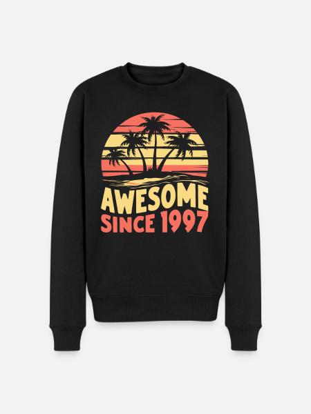 Awesome Since 1997 Birthday - Men's Premium Organic Jumper - black