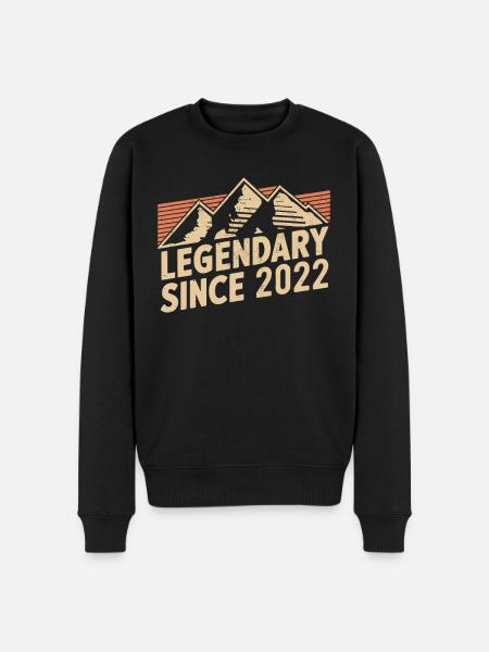 Legendary since 2022 Birthday - Men's Premium Organic Jumper - black