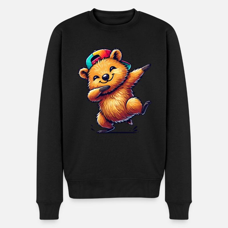 Quokka, Animal Australien, Dabbing - Pull Premium bio Homme - noir