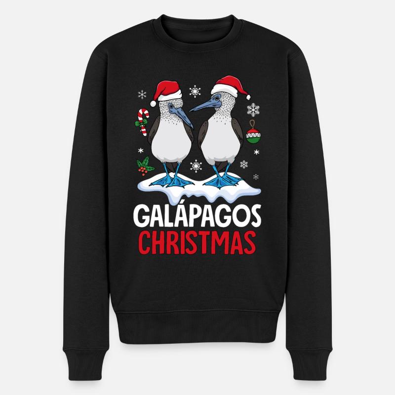 Galapagos Christmas - Männer Premium Bio Pullover - Schwarz