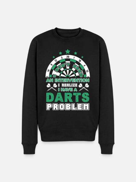 Darts I Have Darts Problem - Men's Premium Organic Jumper - black