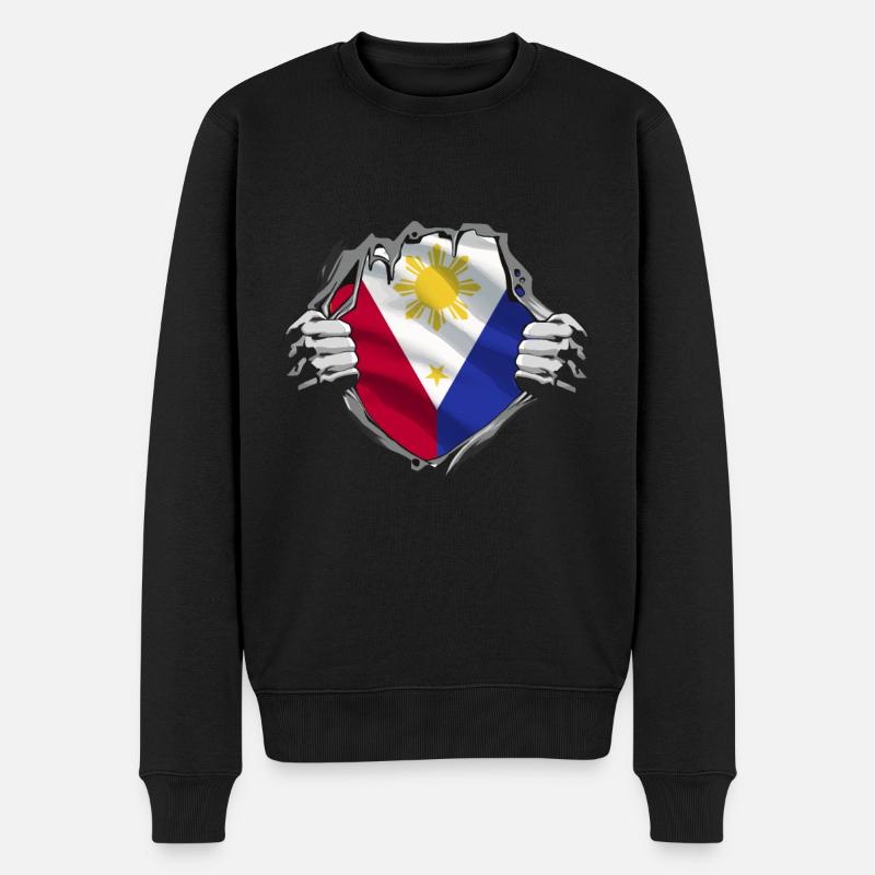 Drapeau philippin Pride - Pull Premium bio Homme - noir