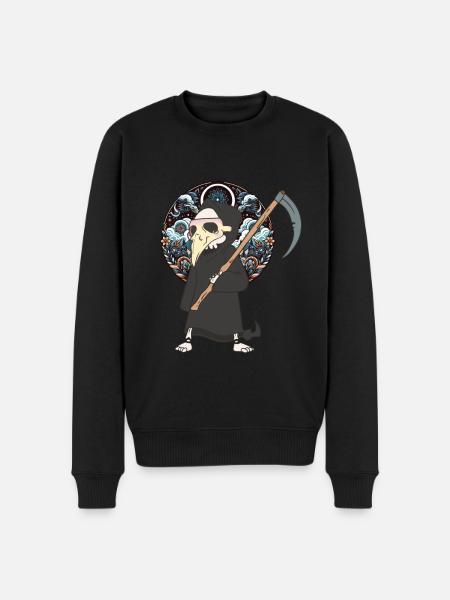 Medieval Grim Reaper Halloween Death - Men's Premium Organic Jumper - black