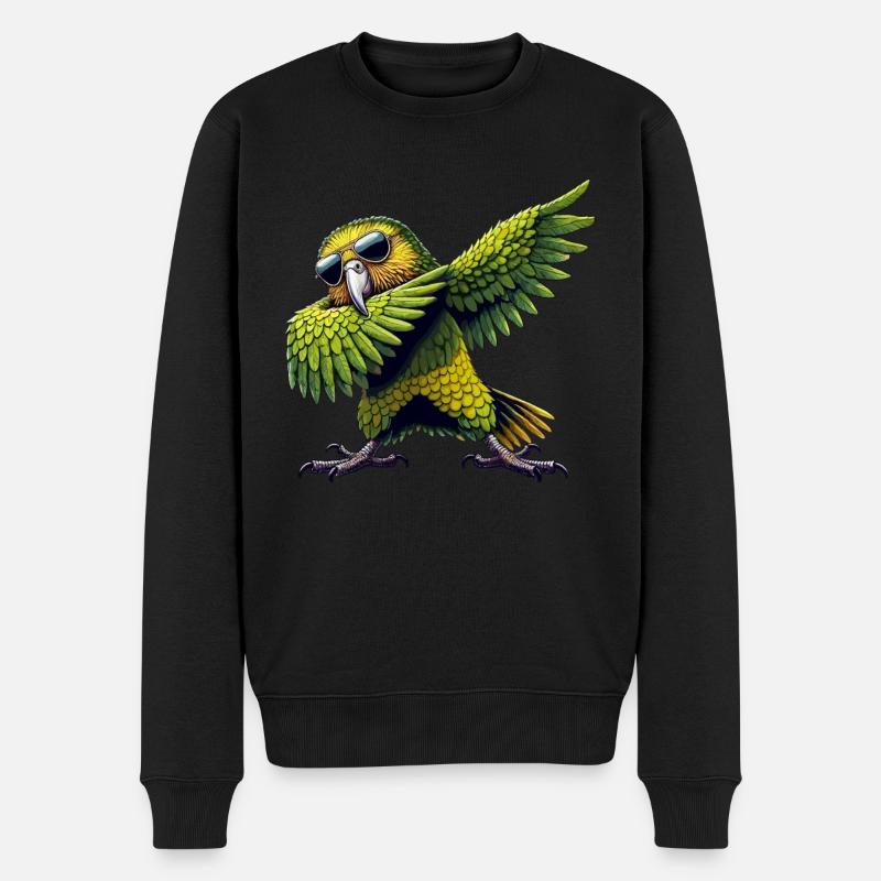 Kakapo, Perroquet, Oiseau, Dabbing - Pull Premium bio Homme - noir