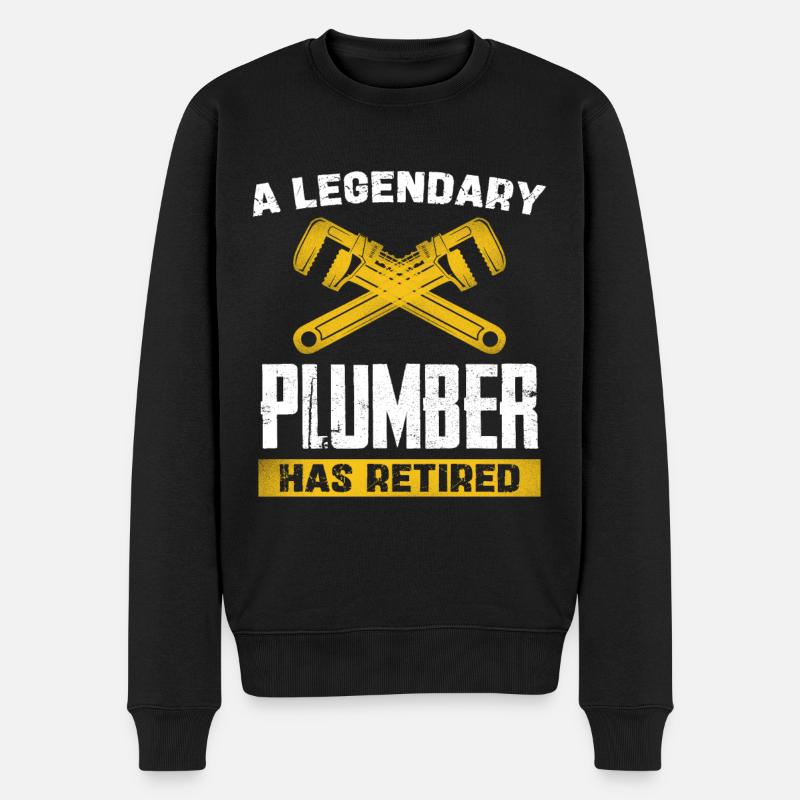 Plombier légendaire à la retraite - Pull Premium bio Homme - noir