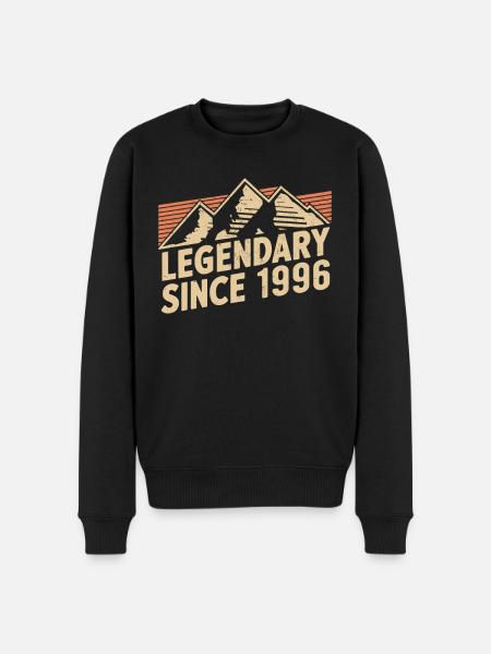 Legendary since 1996 Birthday - Men's Premium Organic Jumper - black