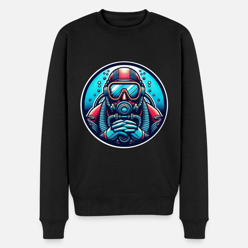 Tauchen Taucher - Männer Premium Bio Pullover - Schwarz