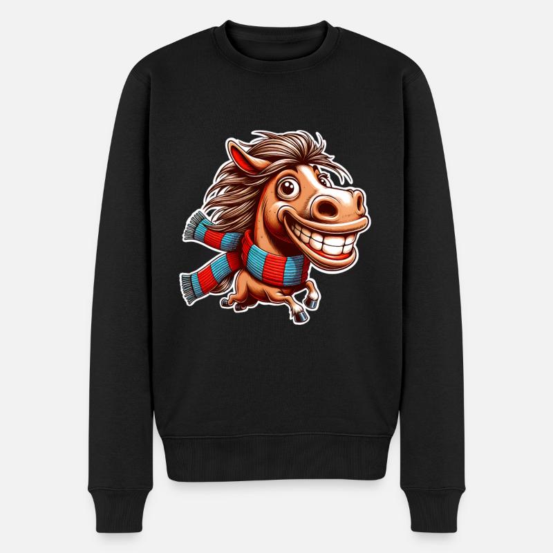 Équitation drôle - Pull Premium bio Homme - noir