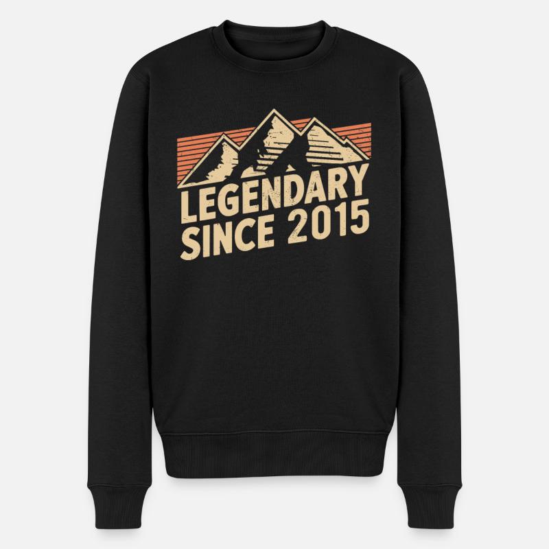 Légendaire depuis 2015 Anniversaire - Pull Premium bio Homme - noir