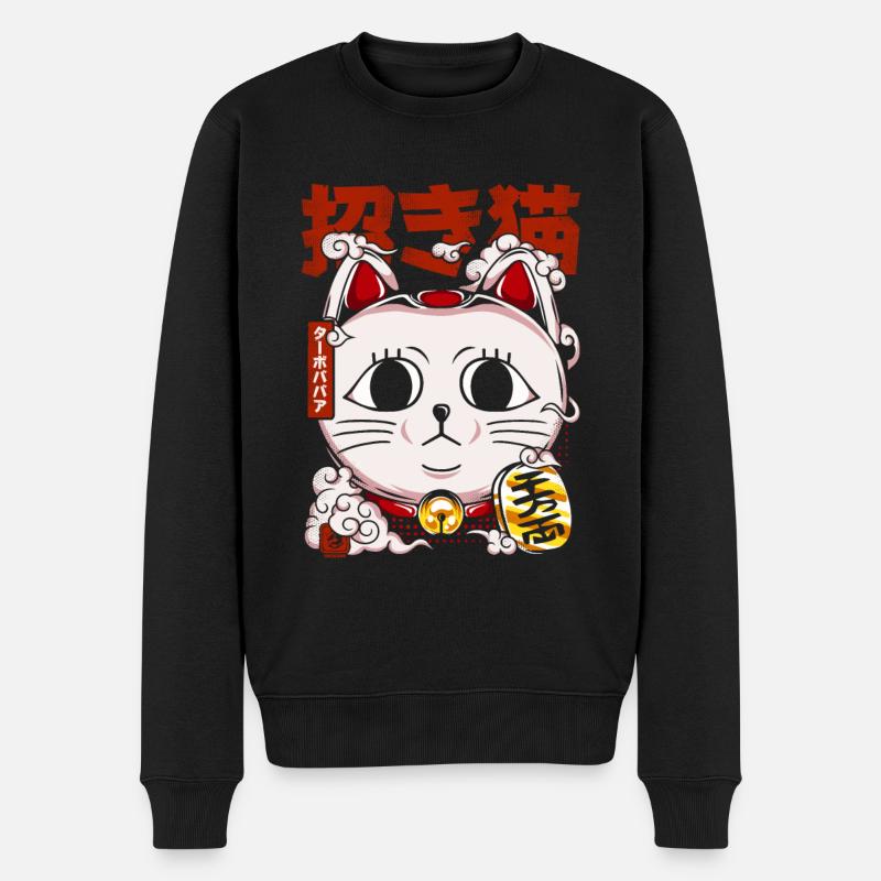 Maneki Neko mémé turbo - Pull Premium bio Homme - noir