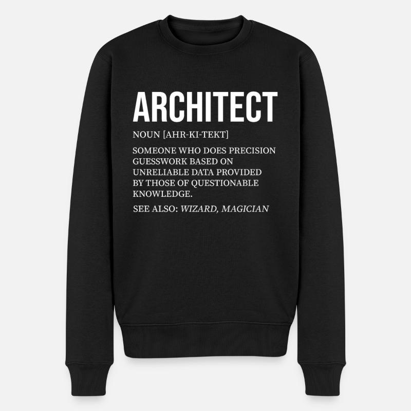 Architect: Precise guesses, unreliable - Men's Premium Organic Jumper - black