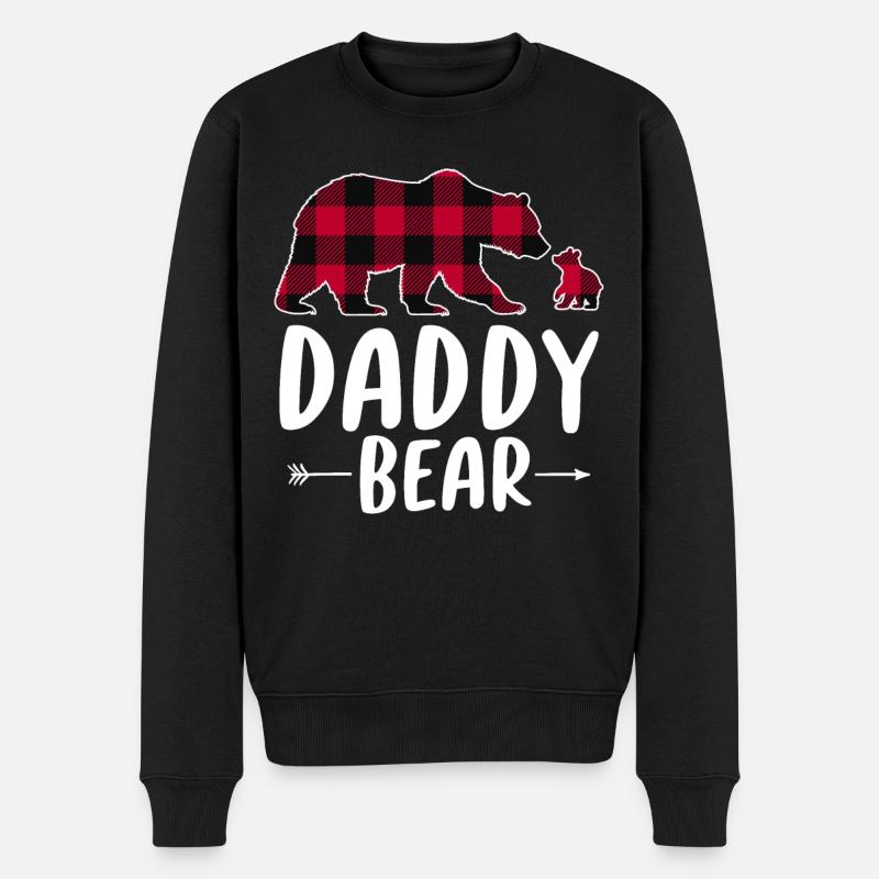 Daddy Bear - Männer Premium Bio Pullover - Schwarz