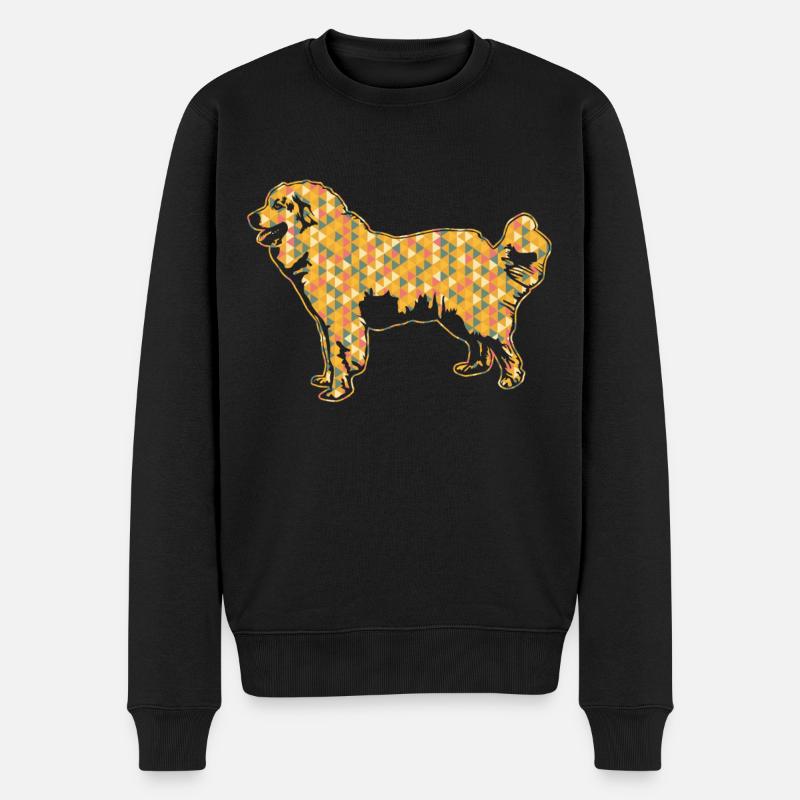 Great Pyrenees Geometric - Men's Premium Organic Jumper - black
