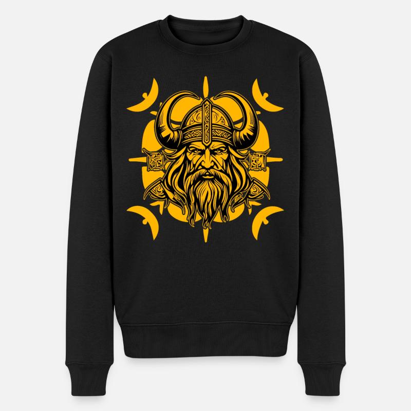 Wikinger - Männer Premium Bio Pullover - Schwarz