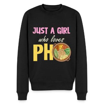 Une fille qui aime le pho - Culinaire - Pull Premium bio Homme - noir - Devant - Nico (187cm)